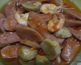 Foto langkah ke 5 dari resep Udang sosis bakso sapi masak pedas manis.