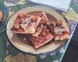 Foto del paso 12 de la receta: Pizza de champiñones rellena con muzzarella
