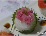 A picture of step 4 of Sushi Balls.