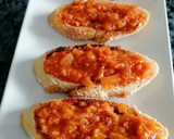 Foto del paso 10 de la receta: Tosta de calamares con sobrasada, pimientos y cebolla caramelizada