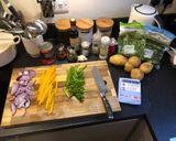 A picture of step 1 of Vegetable Shakshuka.