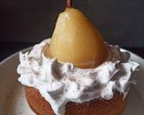 A picture of step 4 of POACHED PEAR and GINGER BREAD.