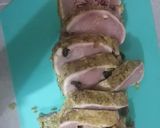 Foto del paso 10 de la receta: Lomo de cerdo sellado y relleno con arroz a la jardinera