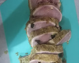 Foto del paso 10 de la receta: Lomo de cerdo sellado y relleno con arroz a la jardinera