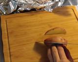 Foto del paso 10 de la receta: Chuletas rellenas a la BBQ Y en su jugo con papas al horno 🌹