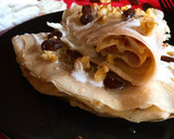 Foto del paso 3 de la receta: Crepes de rulo de cabra, mermelada de cebolla y nueces (sin gluten)