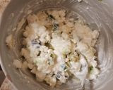 A picture of step 2 of Cottage cheese and pineapple jacket potatoes 😊.