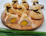 Foto langkah ke 4 dari resep Ekkado Ayam Telur Puyuh Kukus MPASI (9m+).