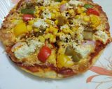 A picture of step 5 of Cheese and veggies pizza.