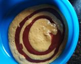 A picture of step 2 of Zebra cake.