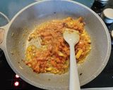 A picture of step 3 of Madurai egg kari dosa.