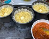 A picture of step 2 of North African Baked Eggs with Spaghetti.
