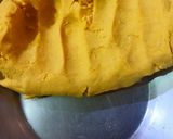 A picture of step 6 of Sarson Ka Saag with Makki Ki Roti.