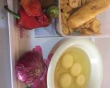 A picture of step 1 of Plantain fritata.