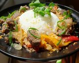 Hình bước làm 3 của món Cơm bò lúc lắc