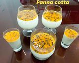 Hình bước làm 2 của món Panna cotta chanh dây