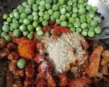 A picture of step 2 of Masala Manogri with Matar.