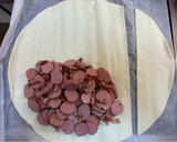 Foto del paso 5 de la receta: Hojaldre de Frankfurt, bacon y queso en Airfryer Cosori