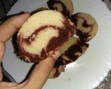 A picture of step 9 of Red velvet marble cake #Idulfitrirecipescontest.