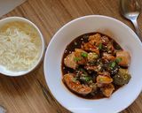 A picture of step 6 of Teriyaki Chicken with Broccoli & Mushrooms.