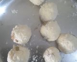 A picture of step 3 of Coconut Laddu.
