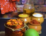 A picture of step 2 of Kache Aam Ka Aachar.