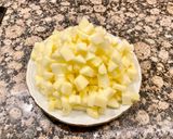A picture of step 2 of No-Knead Almond and Apple Cake.