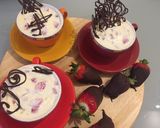 A picture of step 6 of Strawberry Tiramisu with Dark Chocolate Curls.