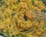 A picture of step 7 of Spring Onion Zunka with jowar bhakri.