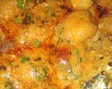 A picture of step 5 of Dum aloo.