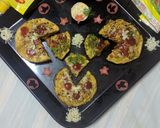 मिनी मॅगी नूडल्स पिझ्झा विथ एग (mini maggi noodles pizza with egg recipe in marathi) रेसिपी स्टेप 8 फोटो