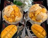 A picture of step 6 of Mango pulp gelato🍨.