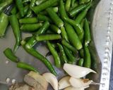 A picture of step 1 of Green chilli sauce.