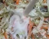 A picture of step 3 of Coleslaw with raisins.