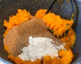 A picture of step 2 of Butternut squash/pumpkin baked Kibbeh - Lebanese meatless kibbeh (step by step photos).