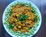 A picture of step 3 of Broad bean seeds rice.