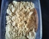 A picture of step 1 of Kuttu atta potato chop.