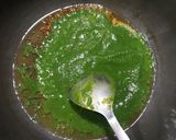 A picture of step 2 of Singhada and green chana curry.