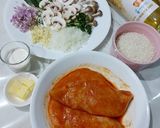 烤紅粉嫩雞胸佐菌菇燉飯/生米做法/西餐烹調的食譜步驟2照片