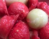 Foto del paso 1 de la receta: Bolitas de melón 🍈 y sandía 🍉 con zumo de naranja y canela. Nada de azúcar añadido! 🌱