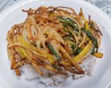 รูปขั้นตอนการทำที่ 4 ของ ข้าวหน้าผักทอด (かき揚げ丼)
