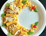 A picture of step 3 of South indian cheese butter corn chat.