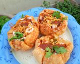A picture of step 6 of Crispy Katori Chaat.