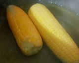 A picture of step 1 of Mexican corn on the cob.