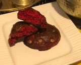 A picture of step 6 of Eggless Tutti Frutti Red Velvet Cookies.