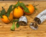 A picture of step 2 of Chocolate Clementine Salami.