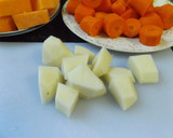 Foto del paso 1 de la receta: Crema especiada de otoño de calabaza y zanahorias