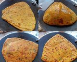 A picture of step 3 of Muli (radish) Paratha, with new style.
