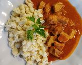 Sertéspörkölt recept fázis 4 fotója