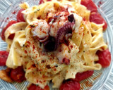 Foto del paso 5 de la receta: Tagliatelle con pulpo, salsa de quesos y vino blanco🐙🥂